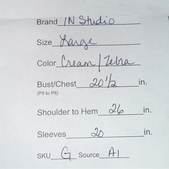 IN Studio Sheer Leopard Print Blouse Cream Black Boho Chic Top L - Picture 8 of 8